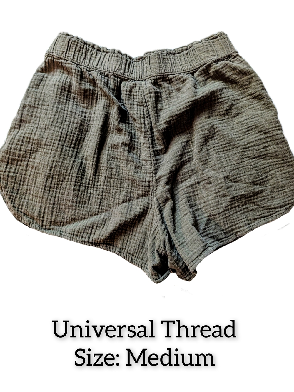 Universal Thread Olive-Green Cotton Gauze Women’s Shorts - Medium